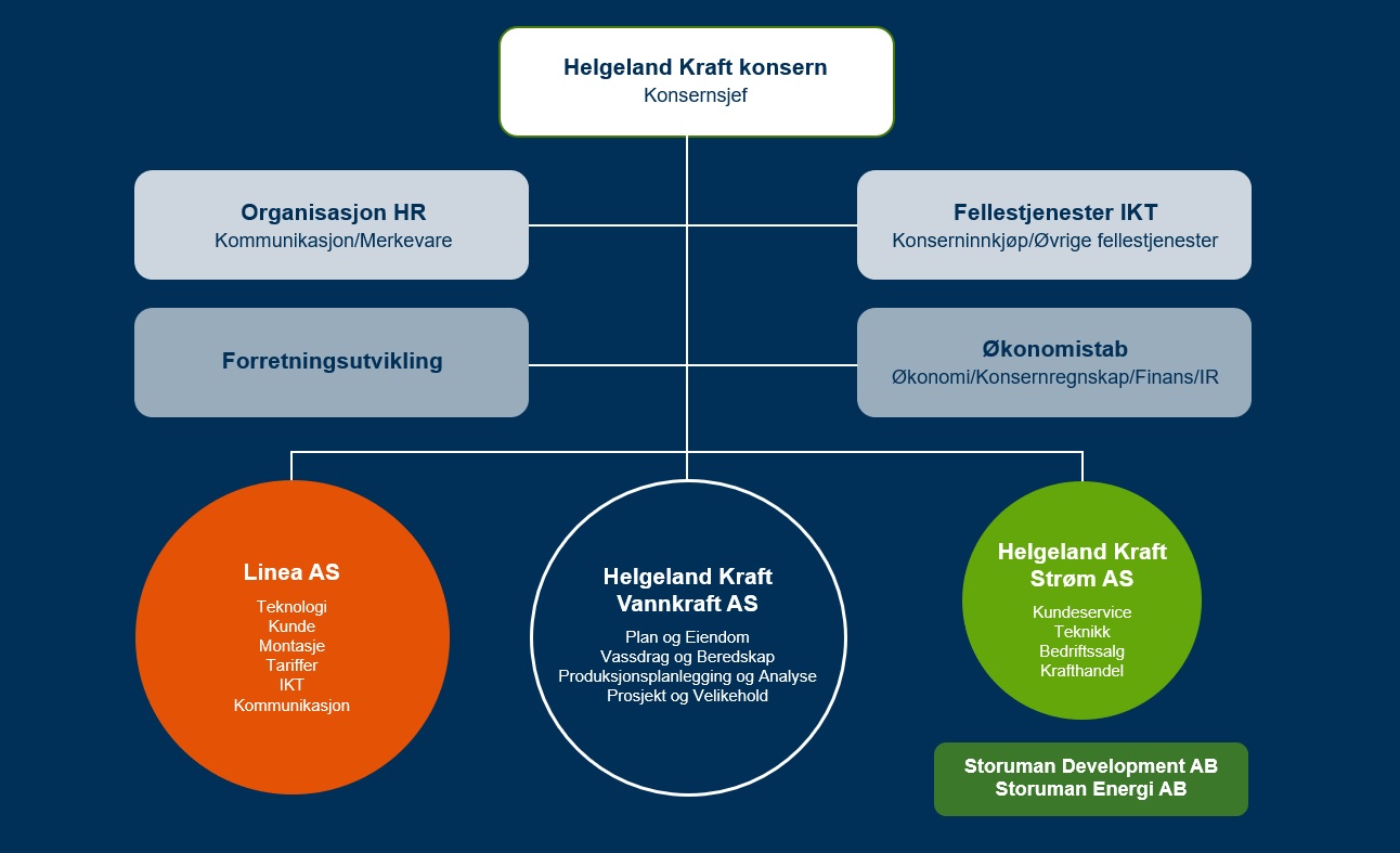 Organisasjonskart Helgeland Kraft